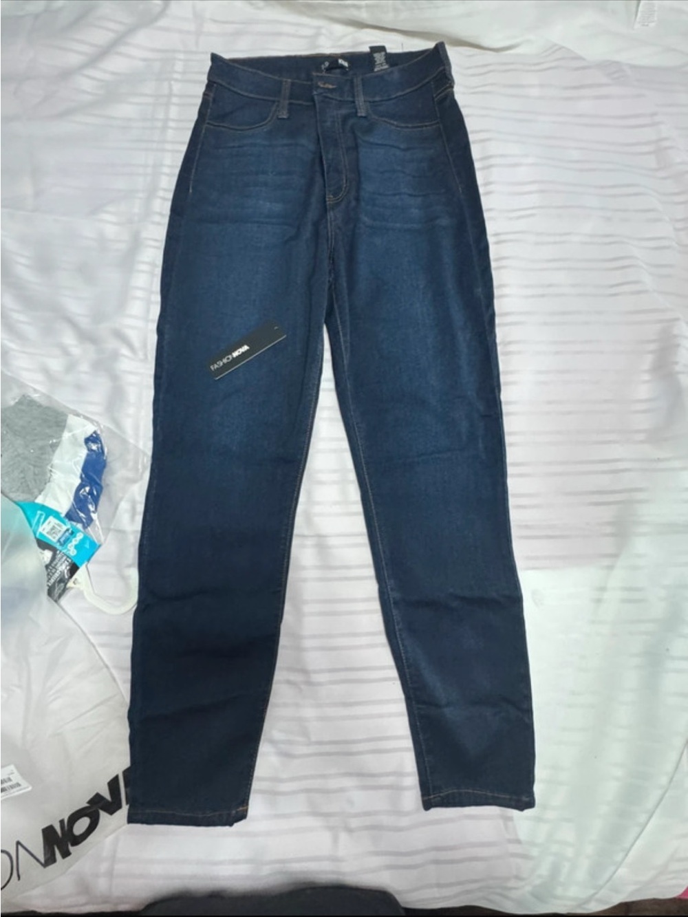 Fashion Nova Dark Blue Skinny Jeans